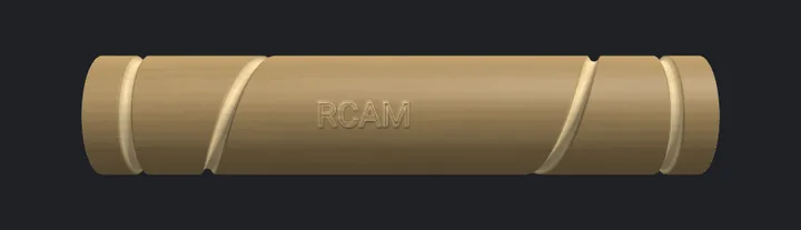 A spiral cut wrapped around a turned dowel