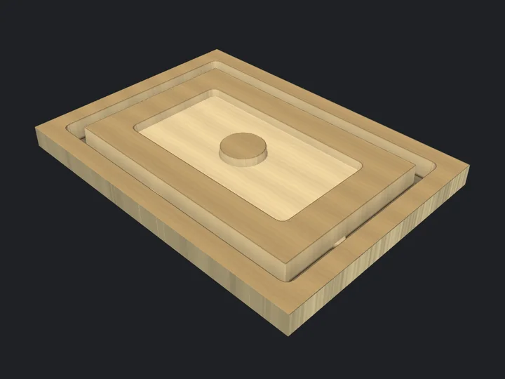 Enclosure Lid: a 3D preview of the cut