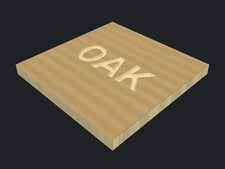 Inlay Coaster: a 3D preview of the cut