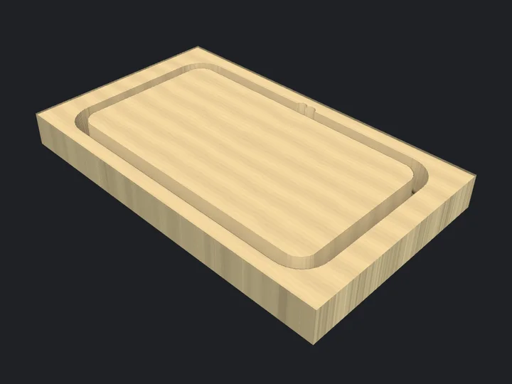 Surfaced Sign Blank: a 3D preview of the cut